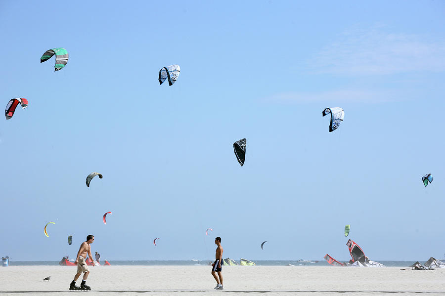 Roller Blades Wind Surfing California  Photograph by Chuck Kuhn