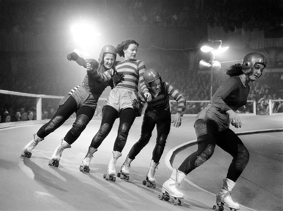 Sports Photograph - Roller Derby by George Skadding