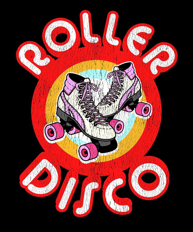 Roller Disco Derby Vintage Distressed Design 70s 80s Digital Art By 