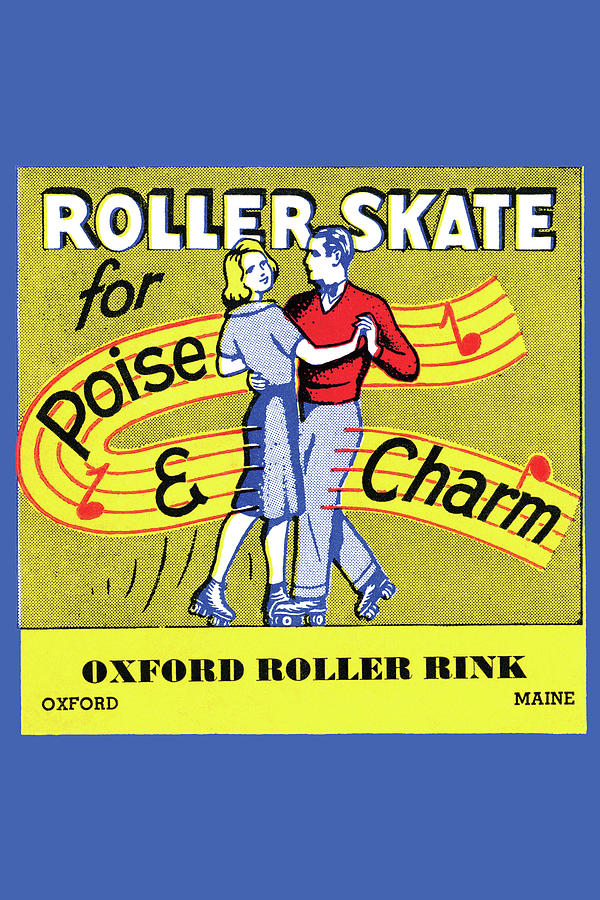 Roller Skate - Poise & Charm Painting by Unknown