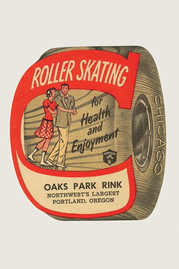 Roller Skating for Health and Enjoyment Painting by Unknown