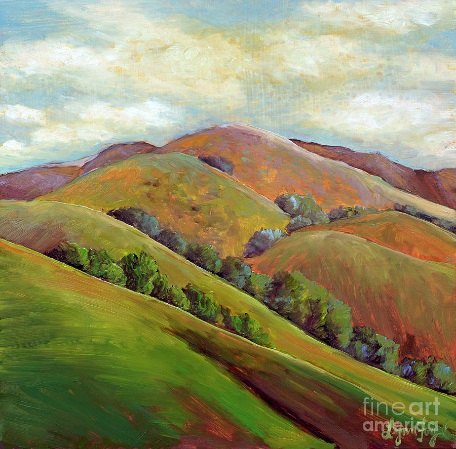 Rolling Hills Painting by Lynn Fogel