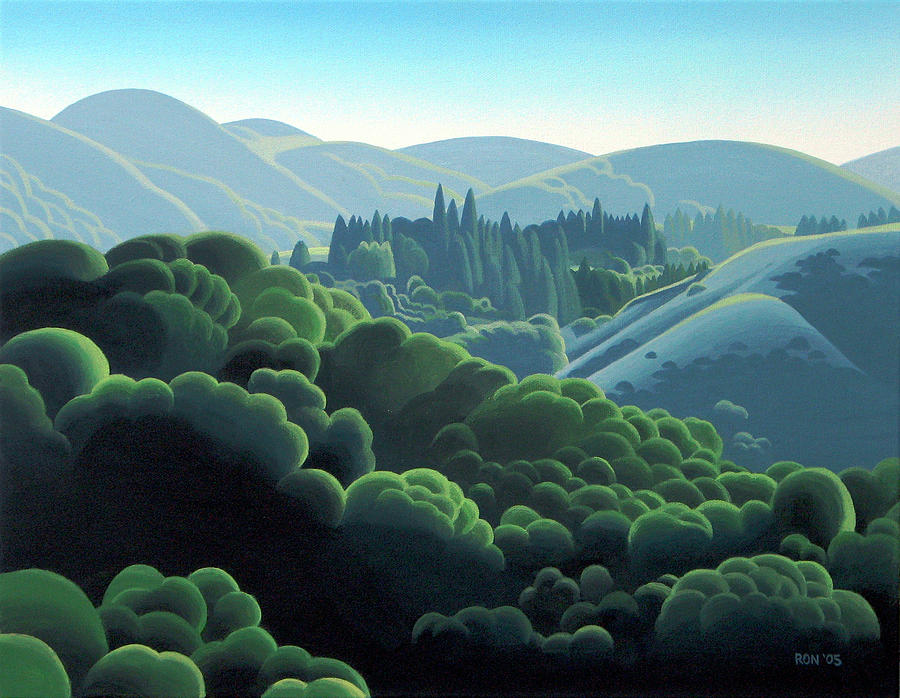 Rolling Hills Painting by Ron Parker