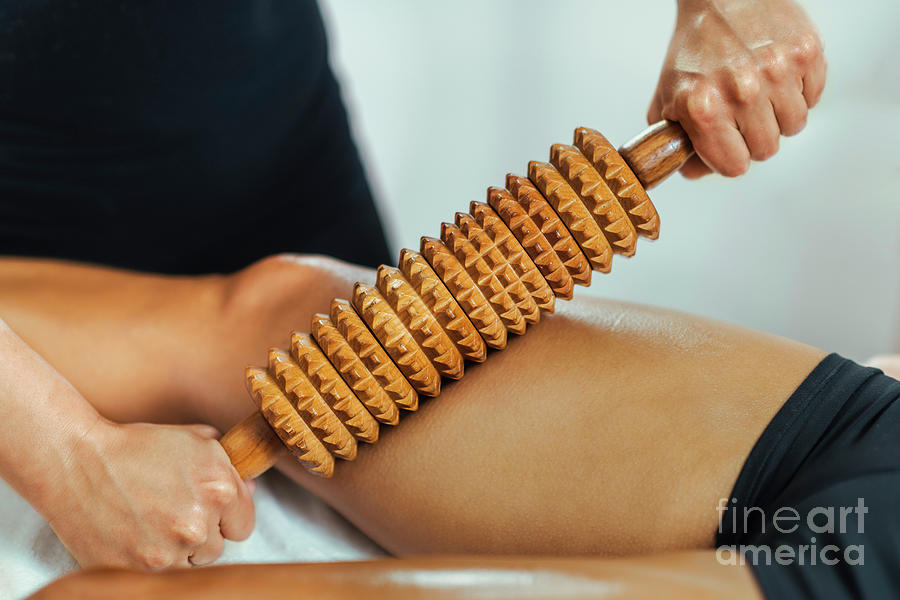 Rolling Pin Maderotherapy Massage Photograph by Microgen Images/science Photo Library