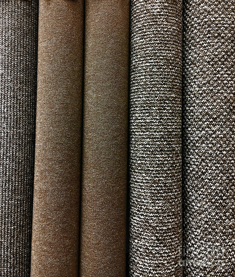 Pattern Photograph - Rolls of new carpet by Tom Gowanlock