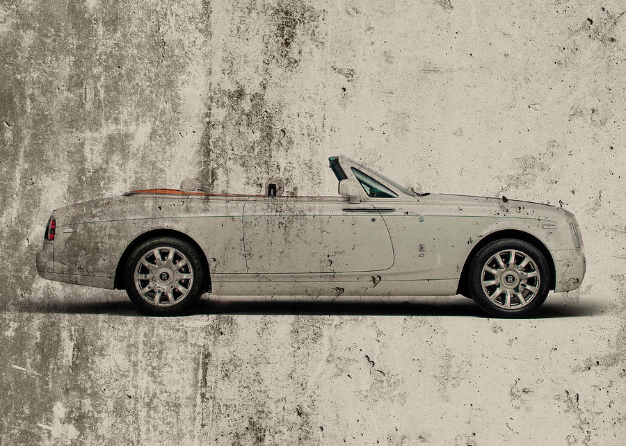 Rolls Royce Mixed Media - Rolls Royce Phantom Side Profile Luxury Sports Car Series by Design Turnpike Rolls Royce Mixed Media - Rolls Royce Phantom Side Profile Luxury Sports Car Series by Design Turnpike