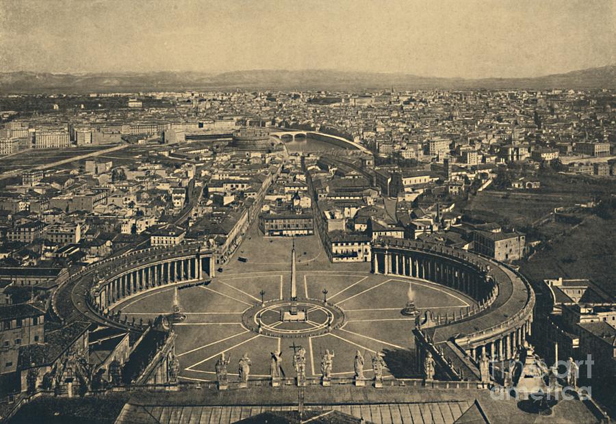Roma - Panaromic View From The Cupola Drawing by Print Collector