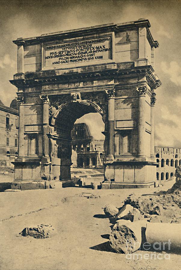 Roma - Roman Forum - Arch Of Titus 1910 Drawing by Print Collector