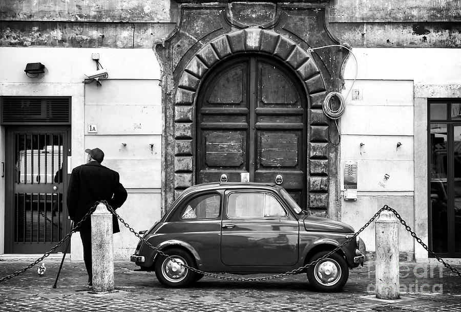 Roma Streets in Black and White Photograph by John Rizzuto