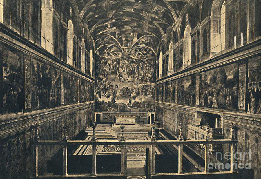 Roma - Vatican Palace - The Sistine Drawing by Print Collector