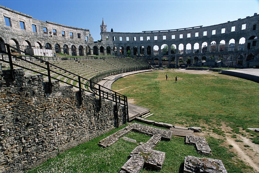 Roman Amphitheater In Croatia Photograph by Connie Coleman