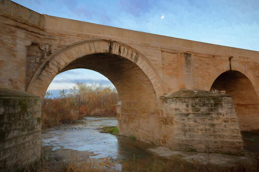 Roman Bridge Cordoba Spain Painterly Photograph by Joan Carroll