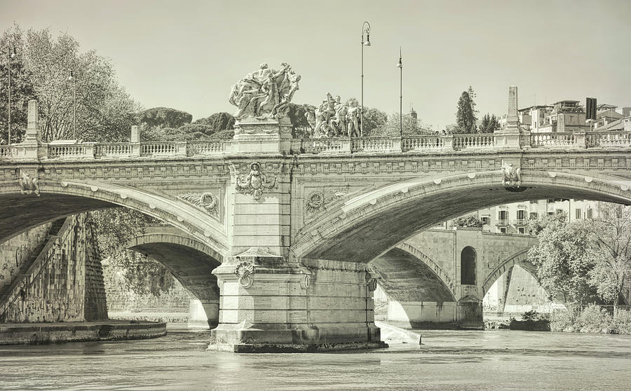 Roman Bridges Of The River Tiber  Photograph by JAMART Photography