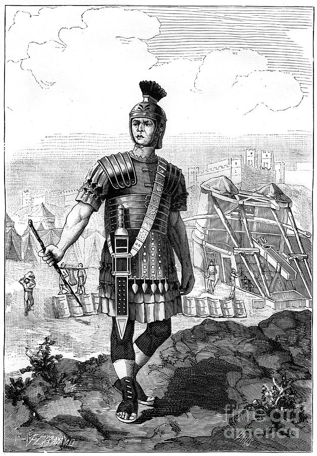 Roman Centurion Conquering The Gauls Drawing by Print Collector