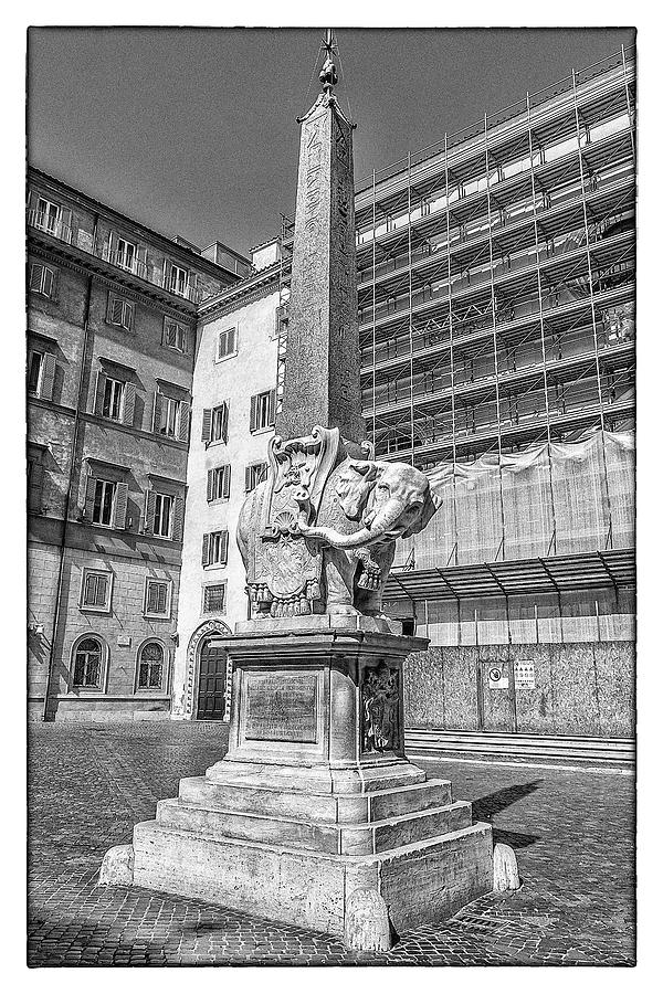 Roman Elephant Obelisk Photograph by Wolfgang Stocker