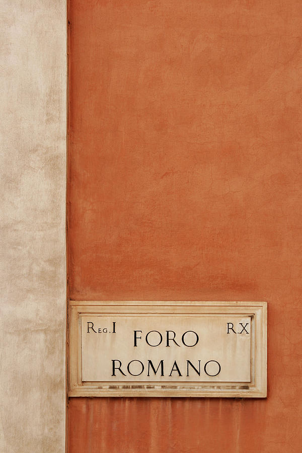 Roman Forum Marble Sign, Rome Italy Photograph by Romaoslo