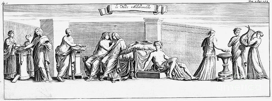 Roman Marriage Ceremony Drawing by Print Collector
