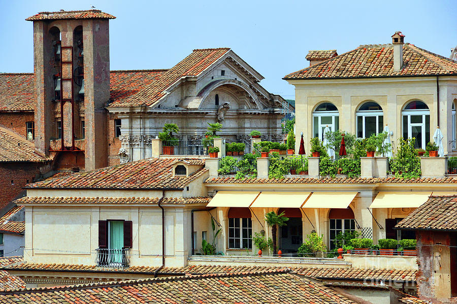 Roman Rooftops 2235 Photograph By Jack Schultz - Fine Art America