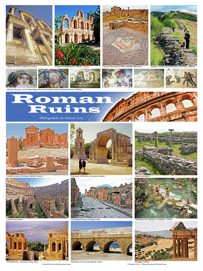 Roman Ruins Travel Poster Photograph by Dennis Cox