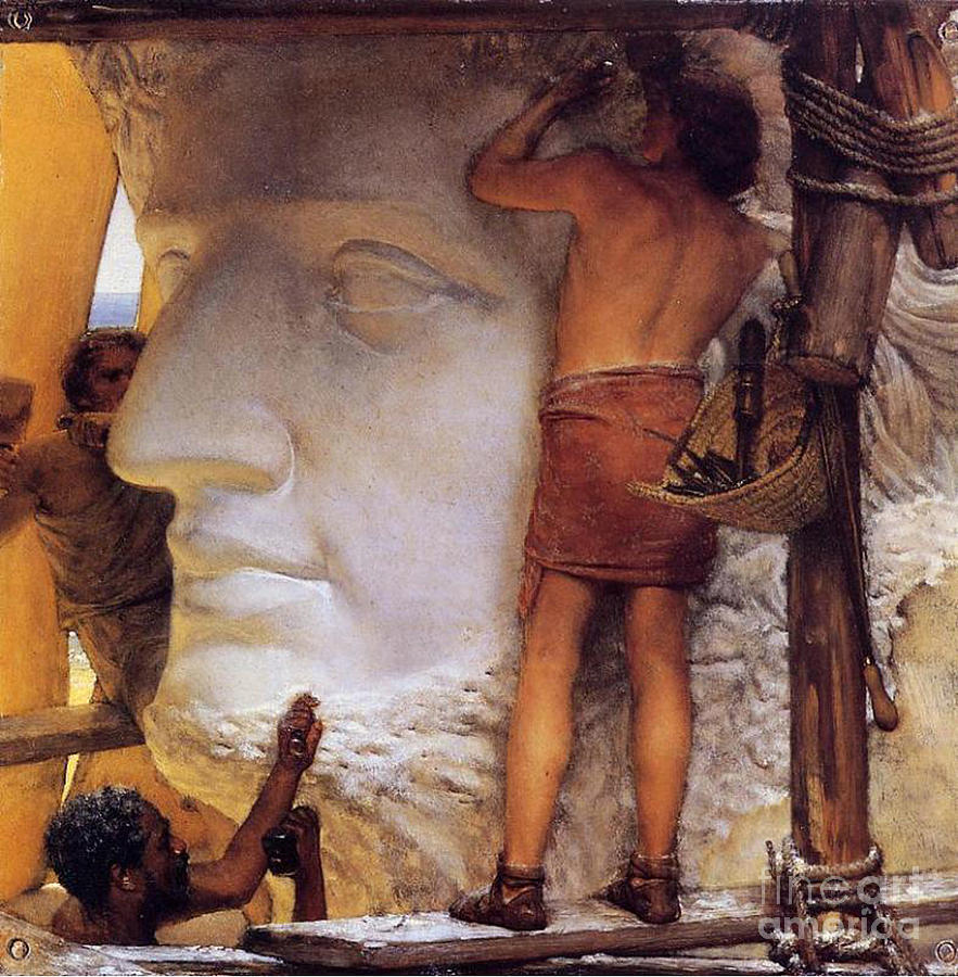 Roman Sculptors, 1877 Painting by Lawrence Alma-tadema