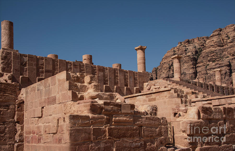 Roman Temple in Petra Photograph by Mae Wertz