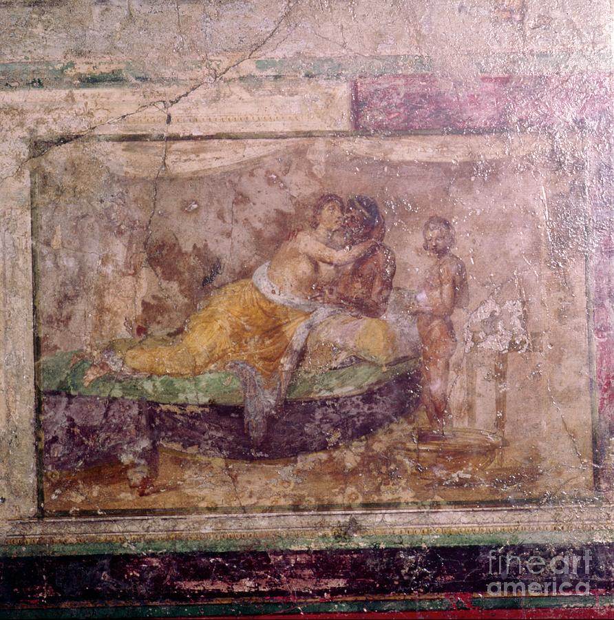 Roman Wall Painting Drawing by Heritage Images