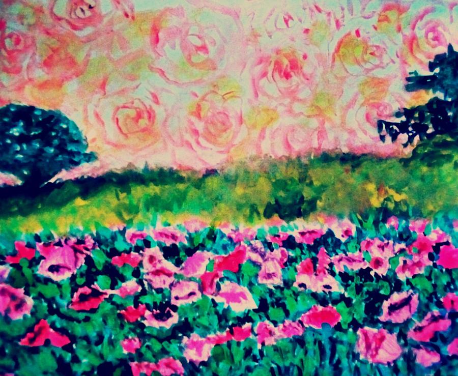 Rose Painting - Romance Fantasy by Sunshine Amos