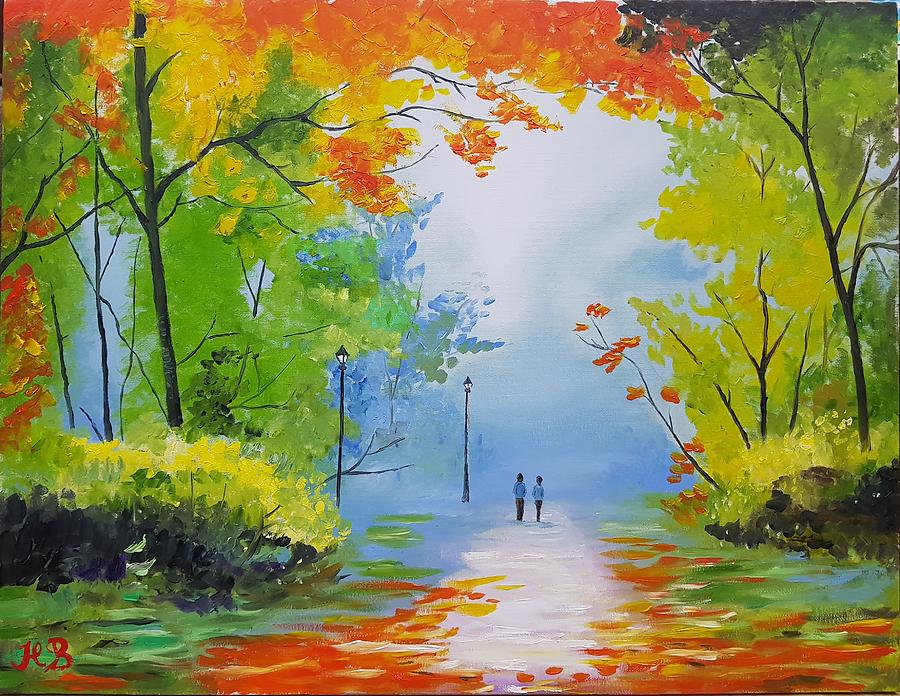 Romance in forest Painting by Hazem Albadry - Fine Art America