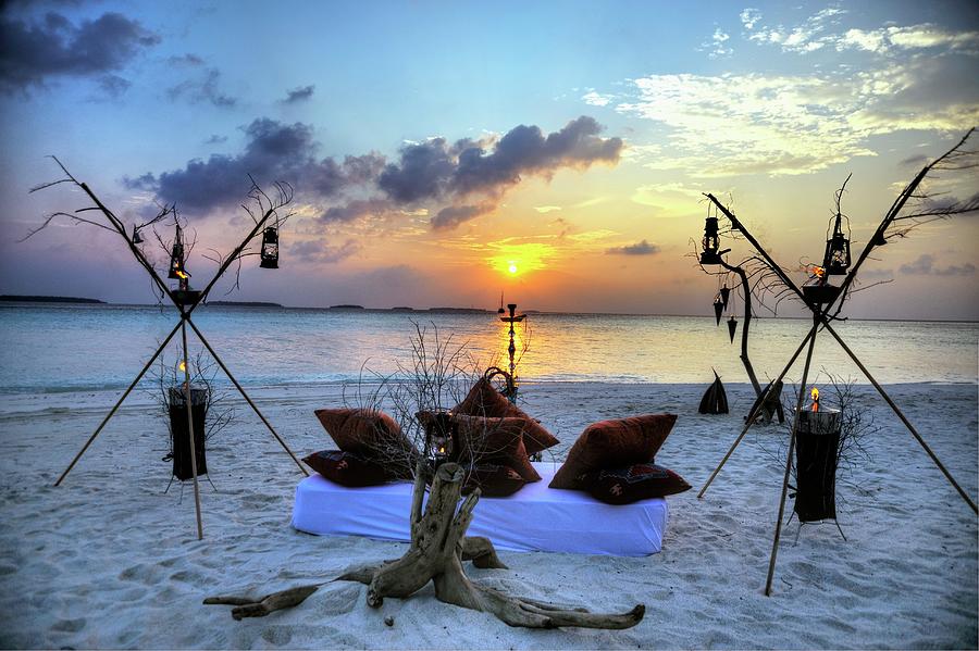 Romantic Camp On Beach Photograph by Kaktusfactory