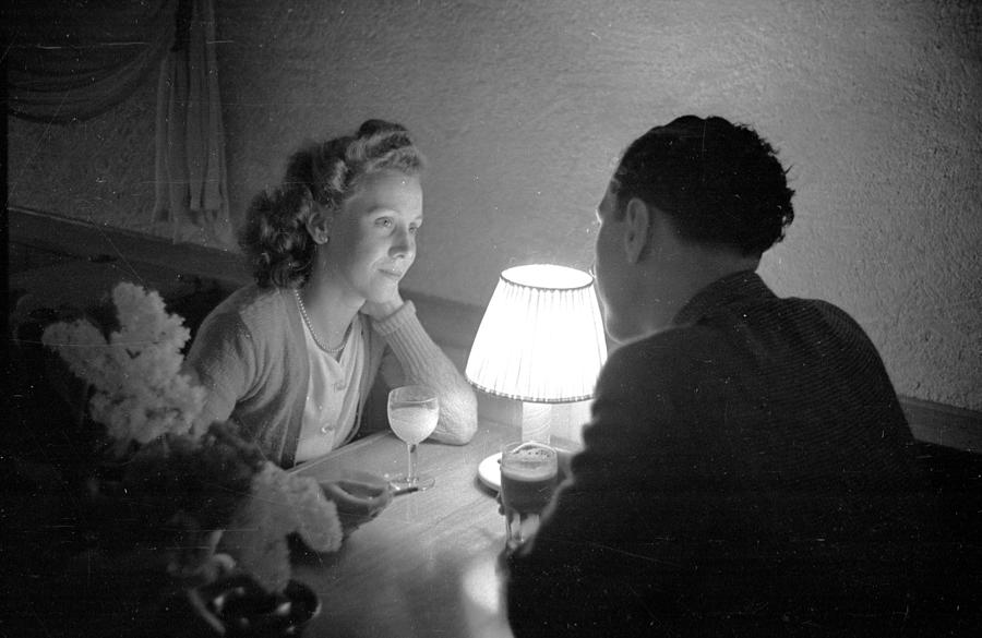 Romantic Dinner Photograph by Bert Hardy