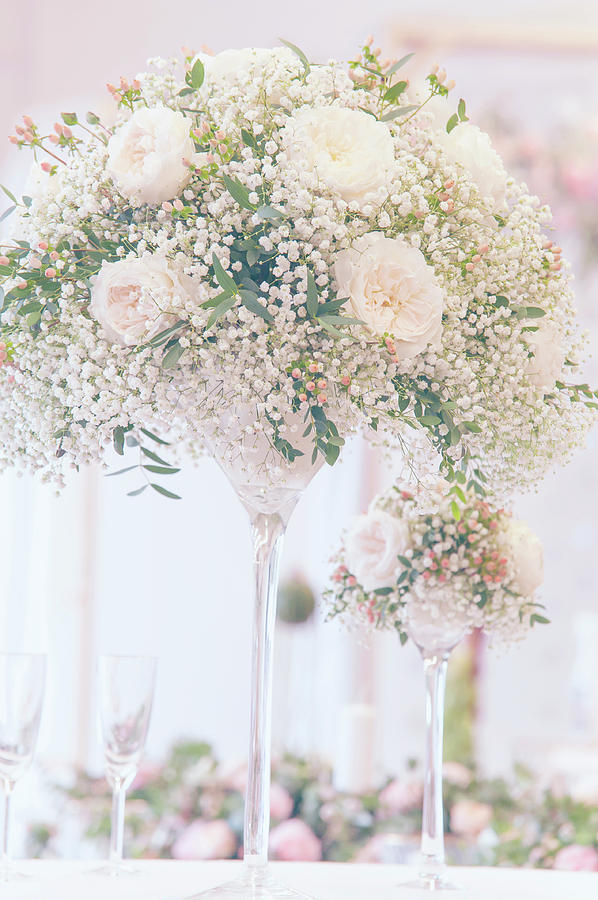 Romantic Floral Wedding Decor Photograph by Jenny Rainbow