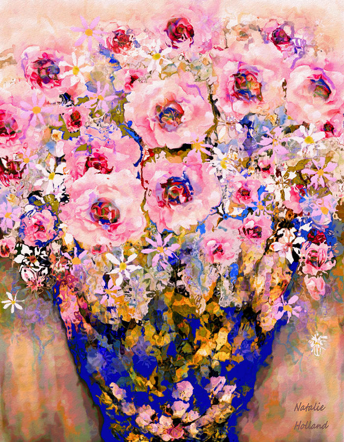 Romantic Rose Elegance Painting by Natalie Holland