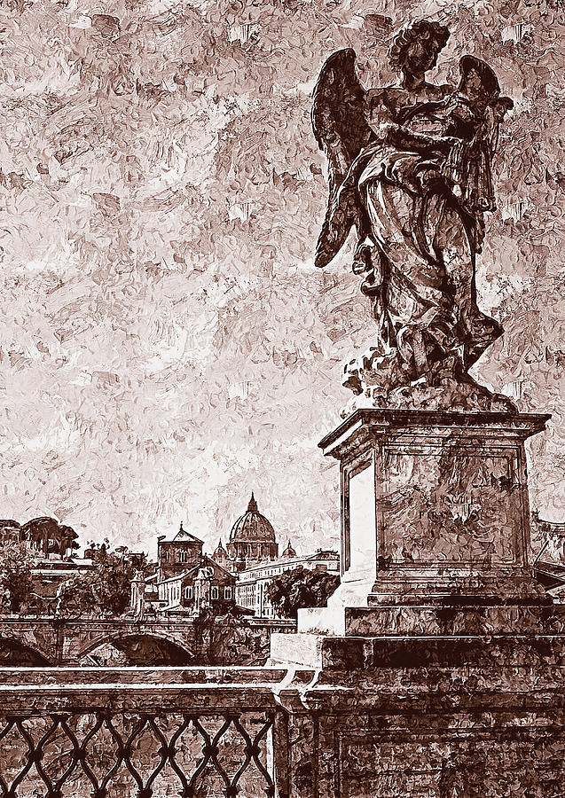 Rome and the Vatican City - 14 Painting by AM FineArtPrints