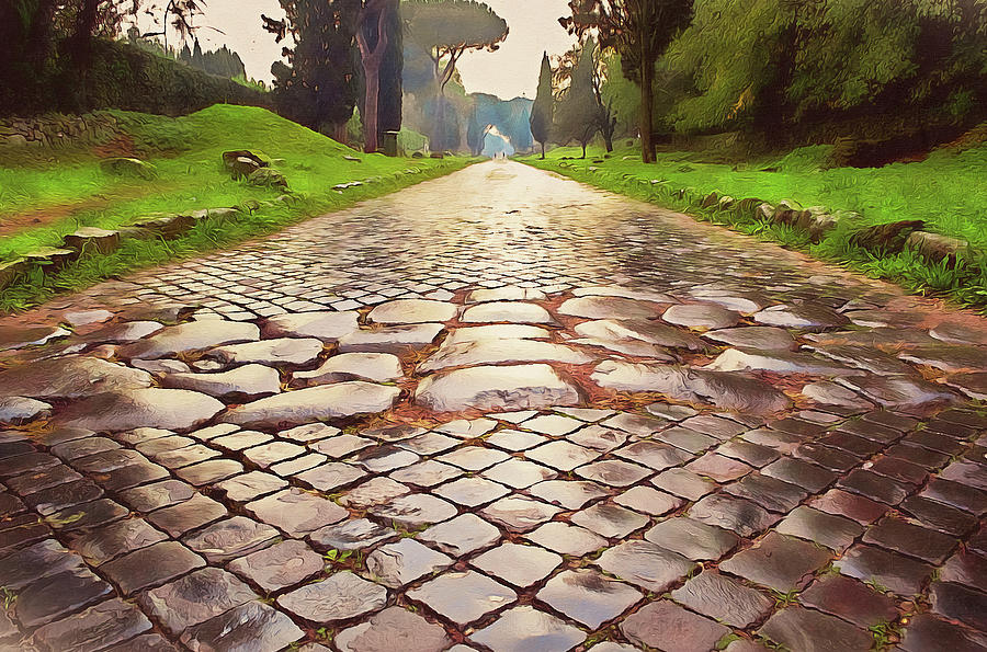 Architecture Painting - Rome, Appian Way - 06 by AM FineArtPrints