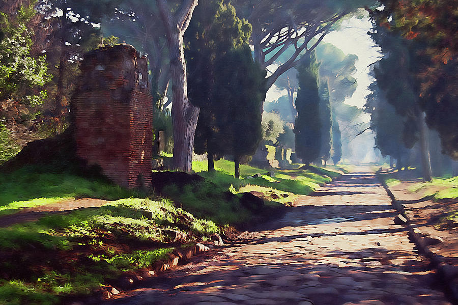 Architecture Painting - Rome, Appian Way - 07 by AM FineArtPrints