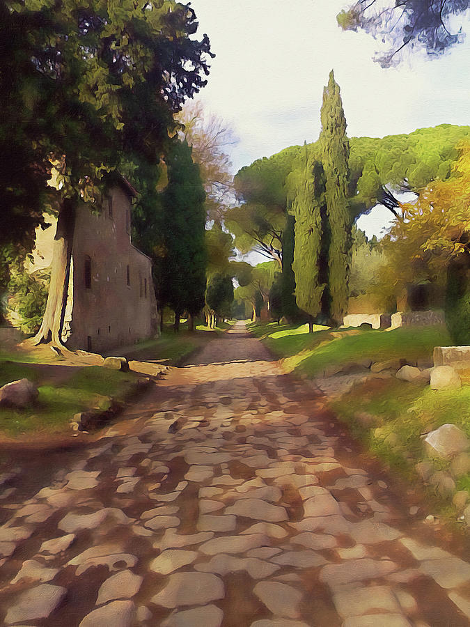 Architecture Painting - Rome, Appian Way - 08 by AM FineArtPrints
