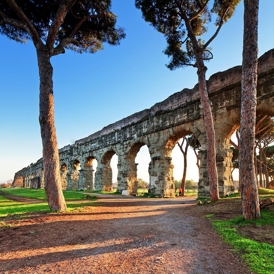 Architecture Digital Art - Rome, Appian Way, Italy by Luigi Vaccarella