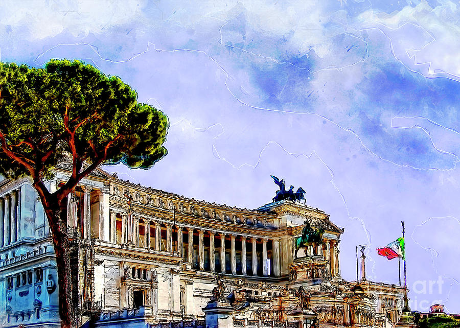 Rome art Digital Art by Justyna Jaszke JBJart