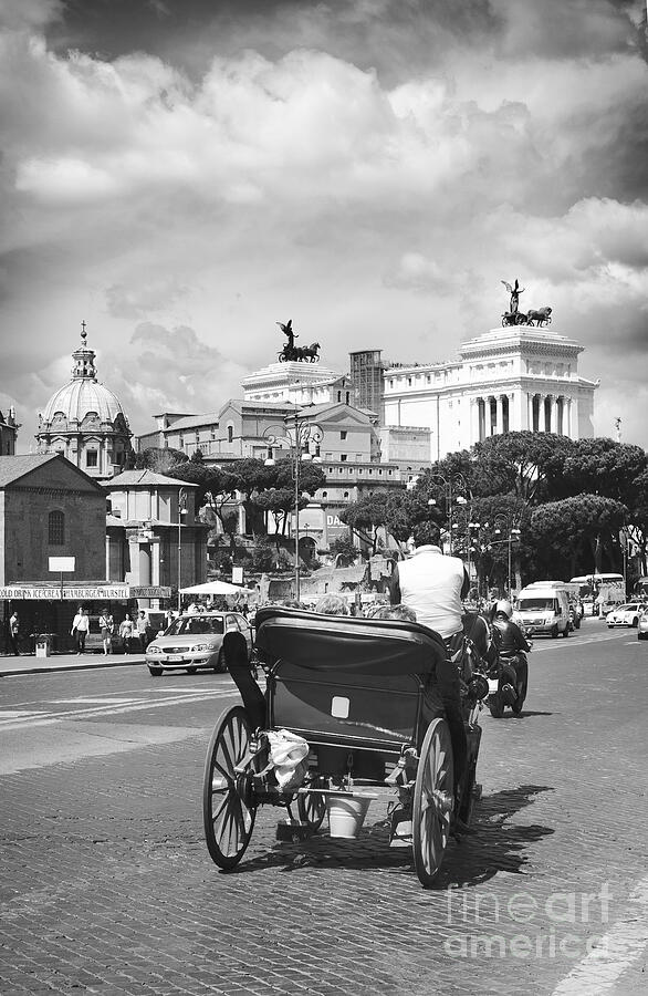 Rome BW Cityscape Poster Photograph by Stefano Senise