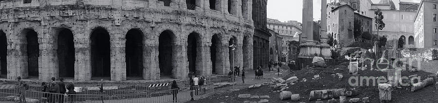 Rome BW - Theatre Of Marcellus Photograph by Stefano Senise