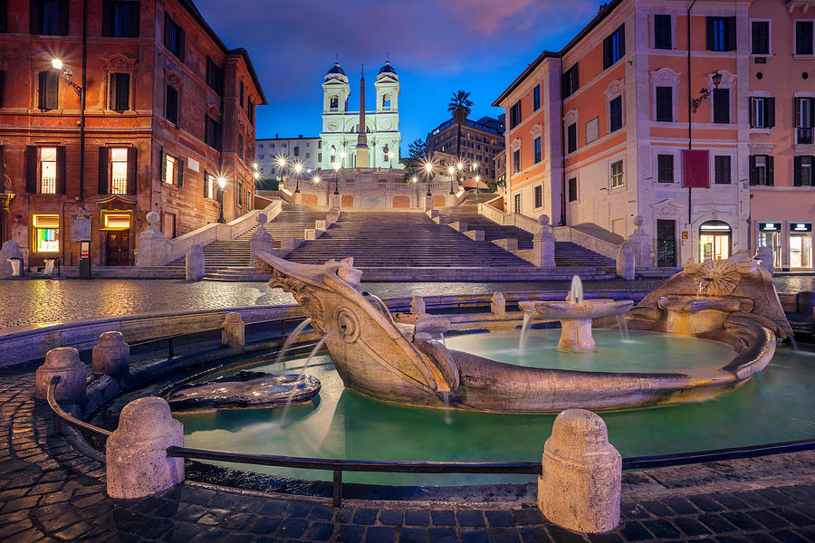 Architecture Photograph - Rome. Cityscape Image Of Spanish Steps by Rudi1976