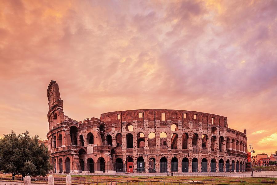 Rome, Coliseum, Italy Digital Art by Alessandro Saffo