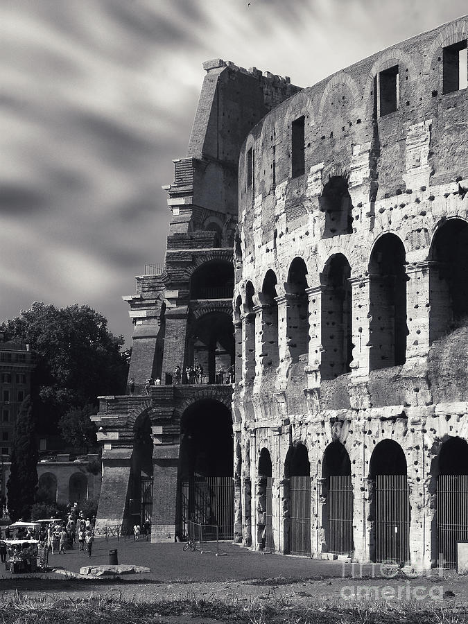 Rome - Colosseum Black And White Photograph by Stefano Senise