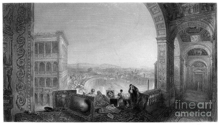 Rome, From The Vatican, Late 19th Drawing by Print Collector