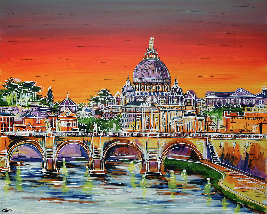 Rome is Where the Heart is  Painting by Laura Hol Art