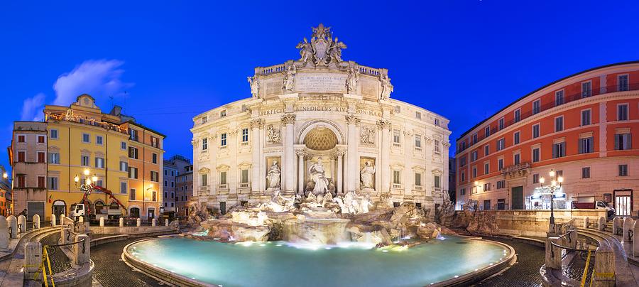 Architecture Photograph - Rome, Italy At The Trevi Fountain by Sean Pavone