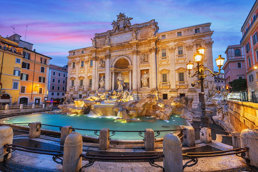 Architecture Photograph - Rome, Italy At Trevi Fountain by Sean Pavone