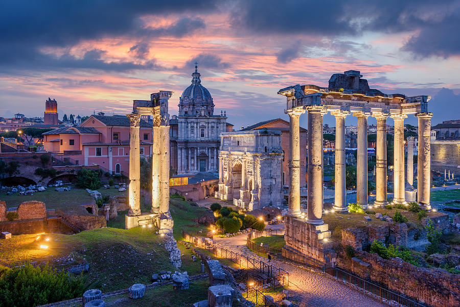 Sunset Photograph - Rome, Italy by Boris Stroujko