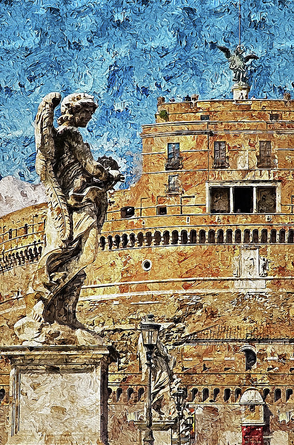 Rome, Mausoleum of Hadrian - 03 Painting by AM FineArtPrints