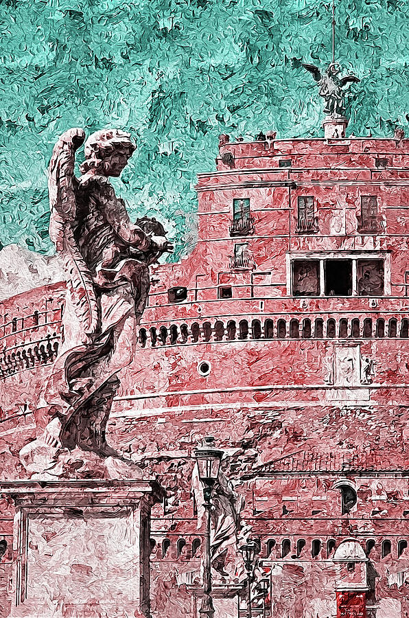 Rome, Mausoleum of Hadrian - 04 Painting by AM FineArtPrints